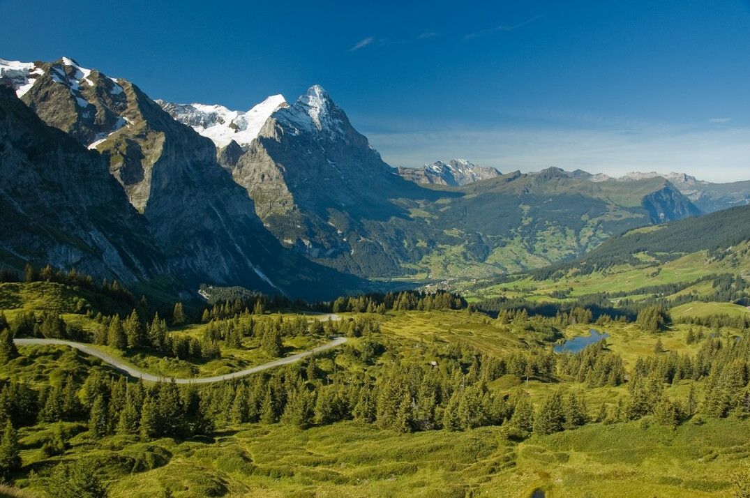 swiss green landscape